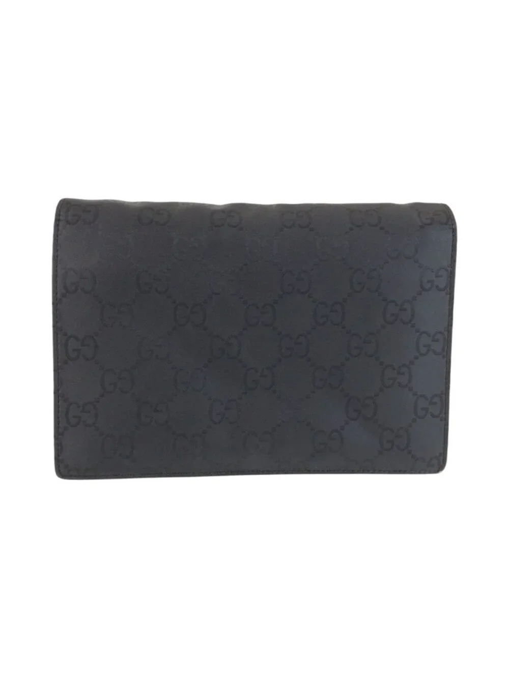 Gucci Black Silver Nylon Leather 018 Clutch Secondbag